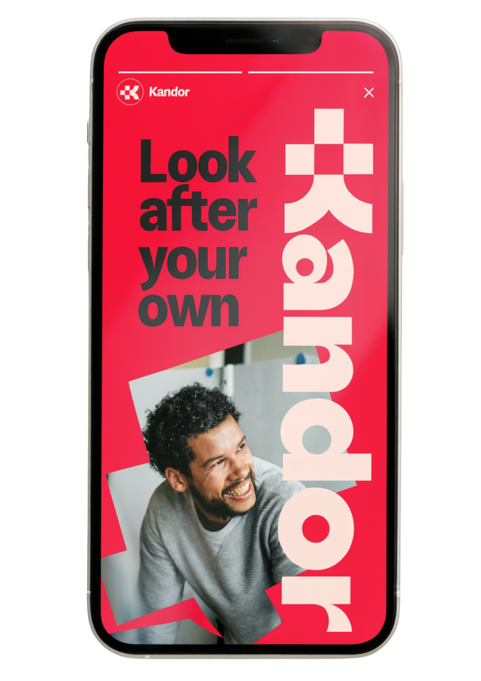 Kandor’s red mobile brand creative: Look after your own