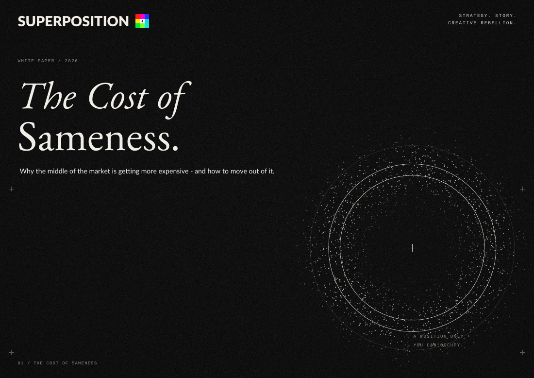 The Cost of Sameness white paper cover